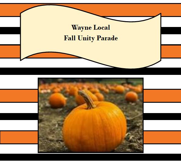 orange and black lines with a pumpkin